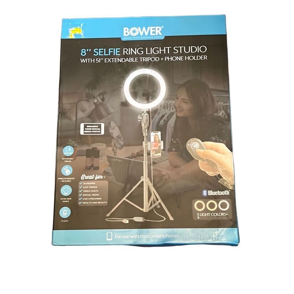 Bower 8" Selfie Ring‎ Light Studio NIB